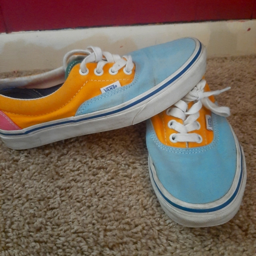 Vans Blue and Orange Sneakers for Everyday Wear